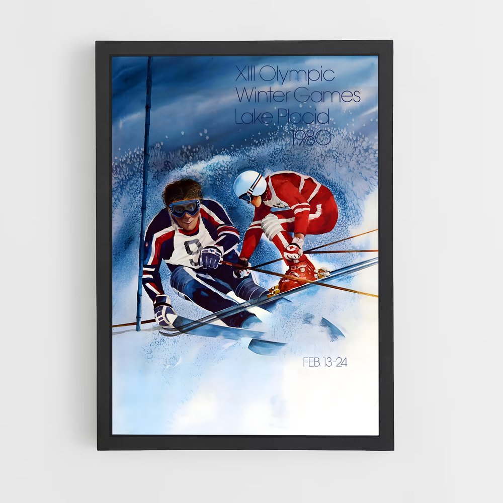 Poster Ski en Duo – affiche Jeux Olympiques (vue 2)